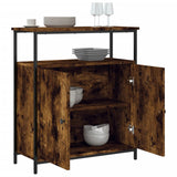 Buffet chêne fumé 70x30x80 cm bois d'ingénierie