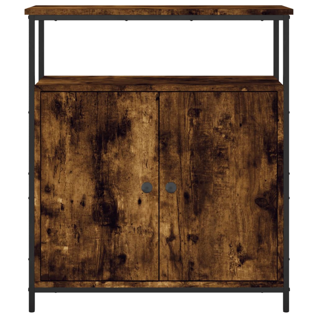 Buffet chêne fumé 70x30x80 cm bois d'ingénierie