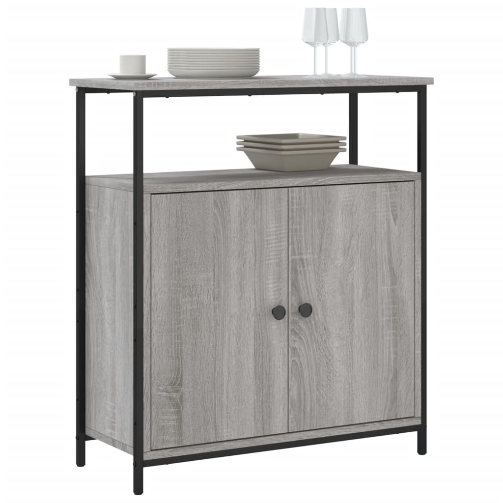 Sonoma gray sideboard 70x30x80 cm engineered wood