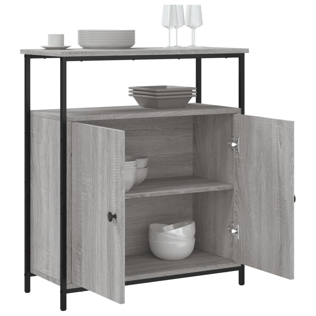 Buffet sonoma gris 70x30x80 cm bois d'ingénierie