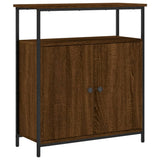 Buffet chêne marron 70x30x80 cm bois d'ingénierie