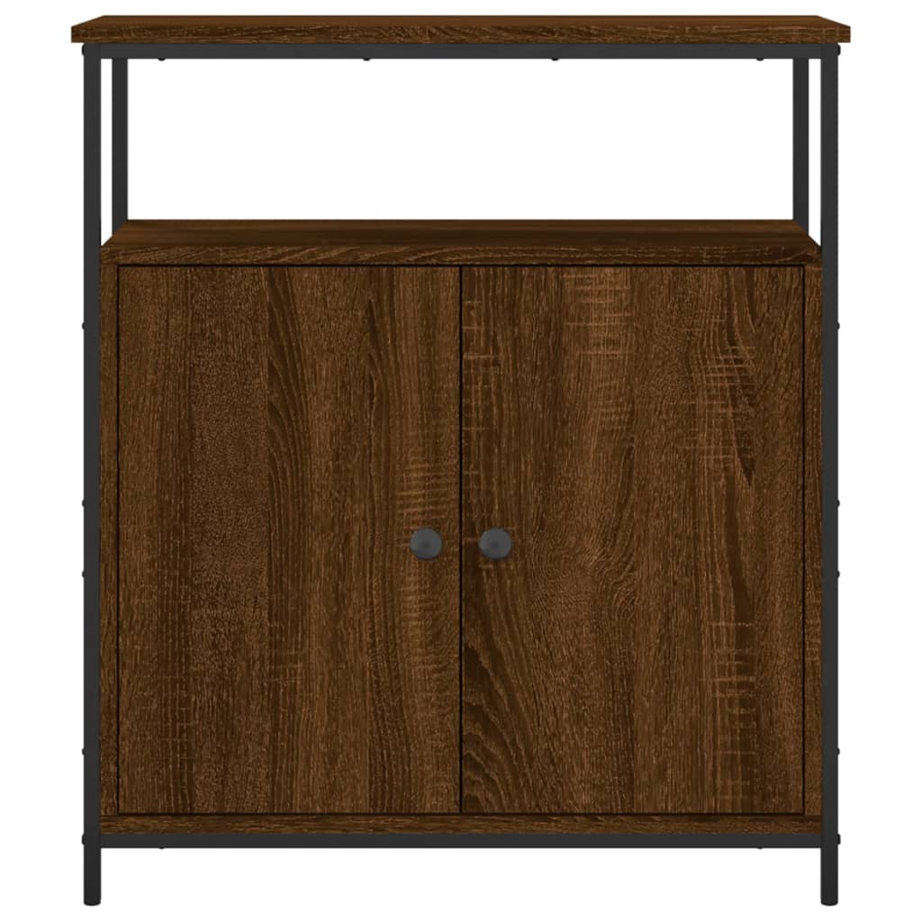 Buffet chêne marron 70x30x80 cm bois d'ingénierie