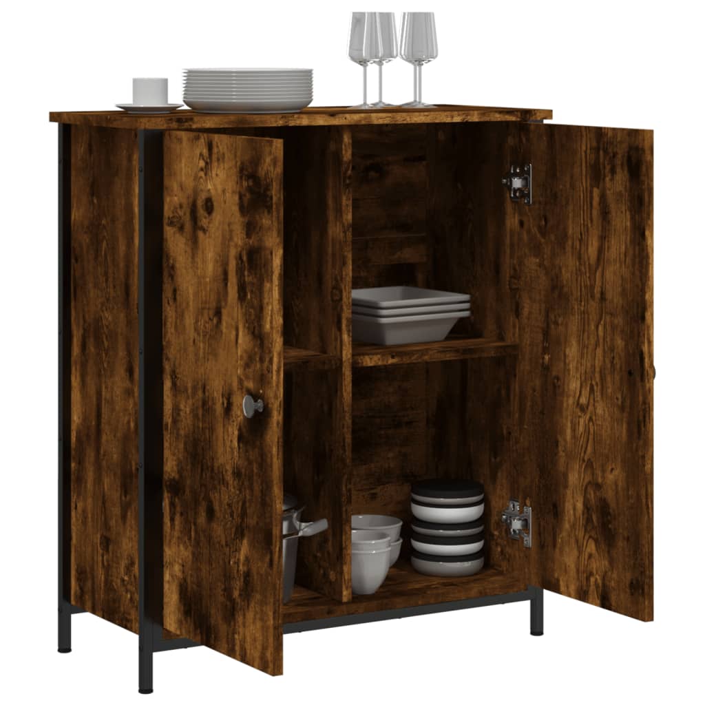 Sideboard aus geräucherter Eiche, 70 x 30 x 80 cm, Holzwerkstoff