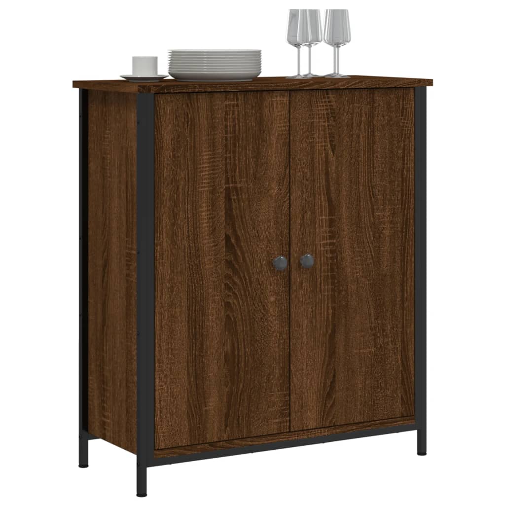 Brown oak sideboard 70x30x80 cm engineered wood