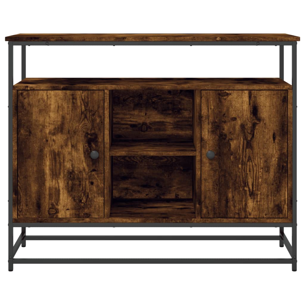 Smoked oak sideboard 100x35x80 cm engineered wood