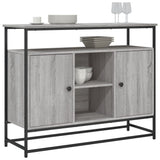 Buffet sonoma gris 100x35x80 cm bois d'ingénierie