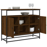 Brown oak sideboard 100x35x80 cm engineered wood