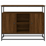 Brown oak sideboard 100x35x80 cm engineered wood