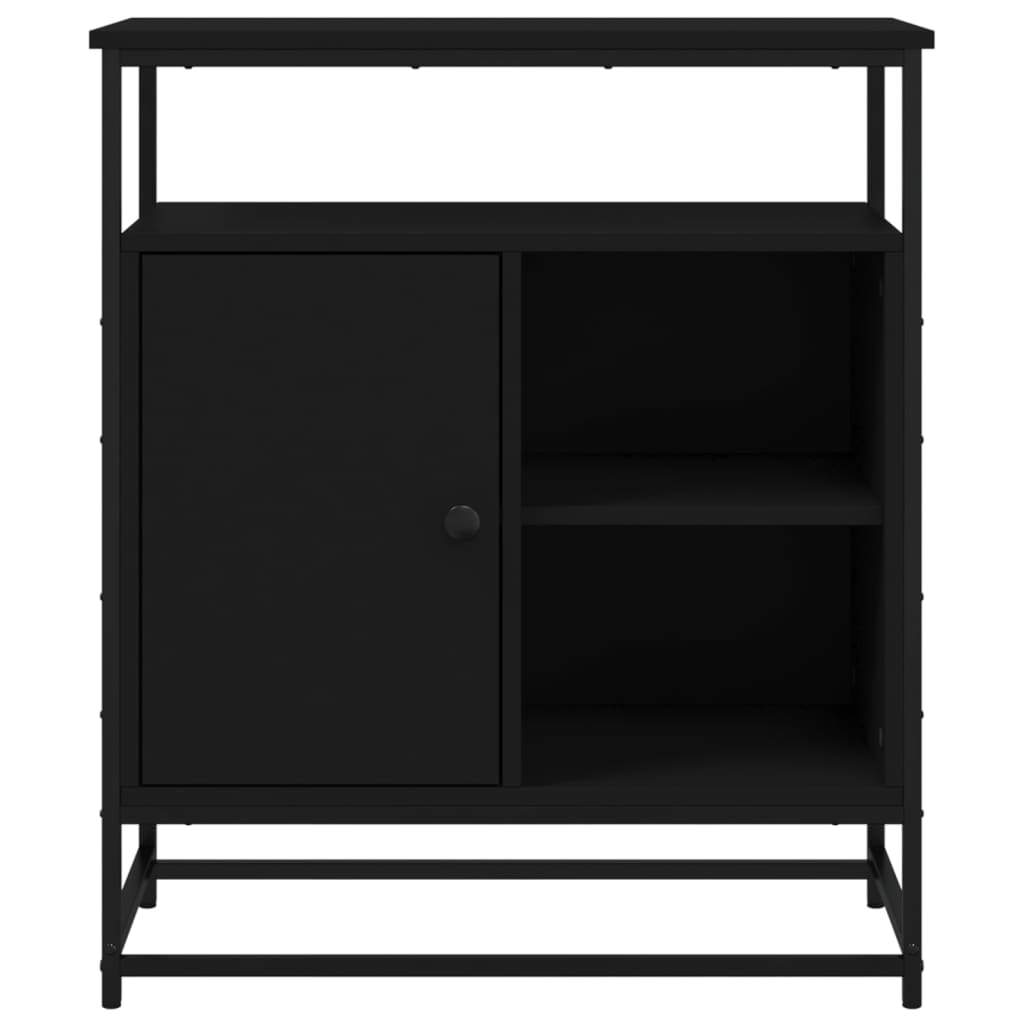 Buffet noir 69x35x80 cm bois d'ingénierie