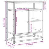 Buffet noir 69x35x80 cm bois d'ingénierie