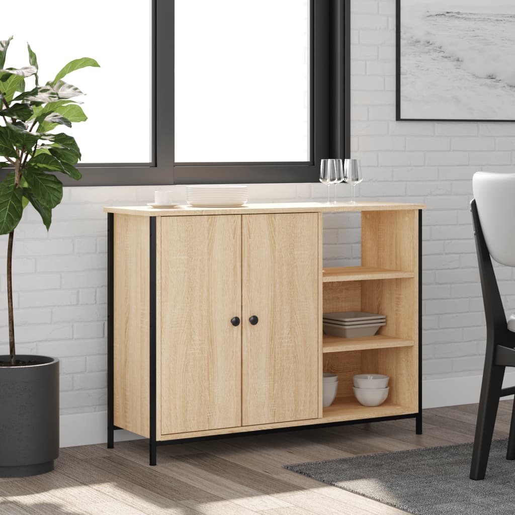 Sonoma oak sideboard 100x33x75 cm engineered wood