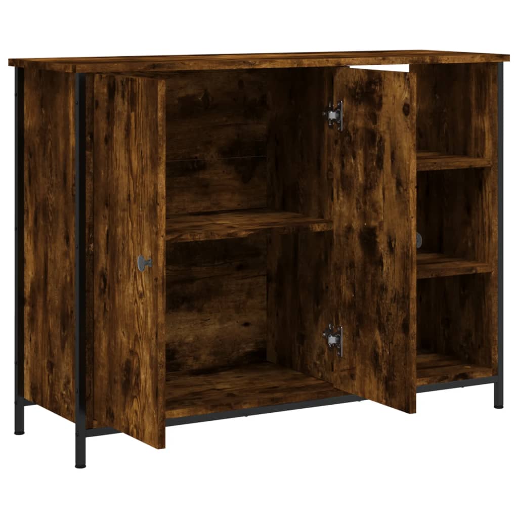 Sideboard aus geräucherter Eiche, 100 x 33 x 75 cm, Holzwerkstoff