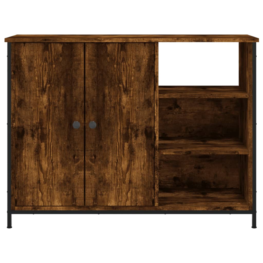 Sideboard aus geräucherter Eiche, 100 x 33 x 75 cm, Holzwerkstoff