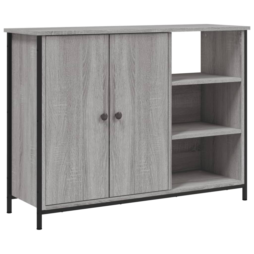 Buffet sonoma gris 100x33x75 cm bois d'ingénierie