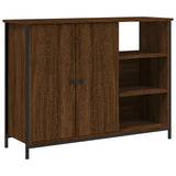 Brown oak sideboard 100x33x75 cm engineered wood