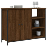 Brown oak sideboard 100x33x75 cm engineered wood