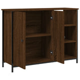 Brown oak sideboard 100x33x75 cm engineered wood