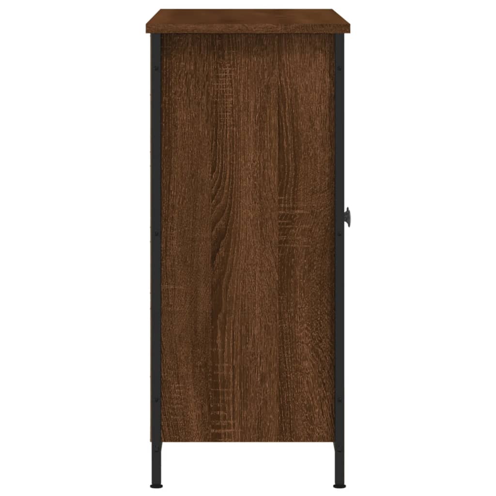 Brown oak sideboard 100x33x75 cm engineered wood