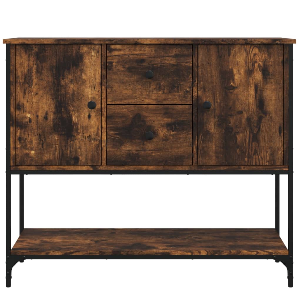 Sideboard aus geräucherter Eiche, 100 x 36 x 85 cm, Holzwerkstoff