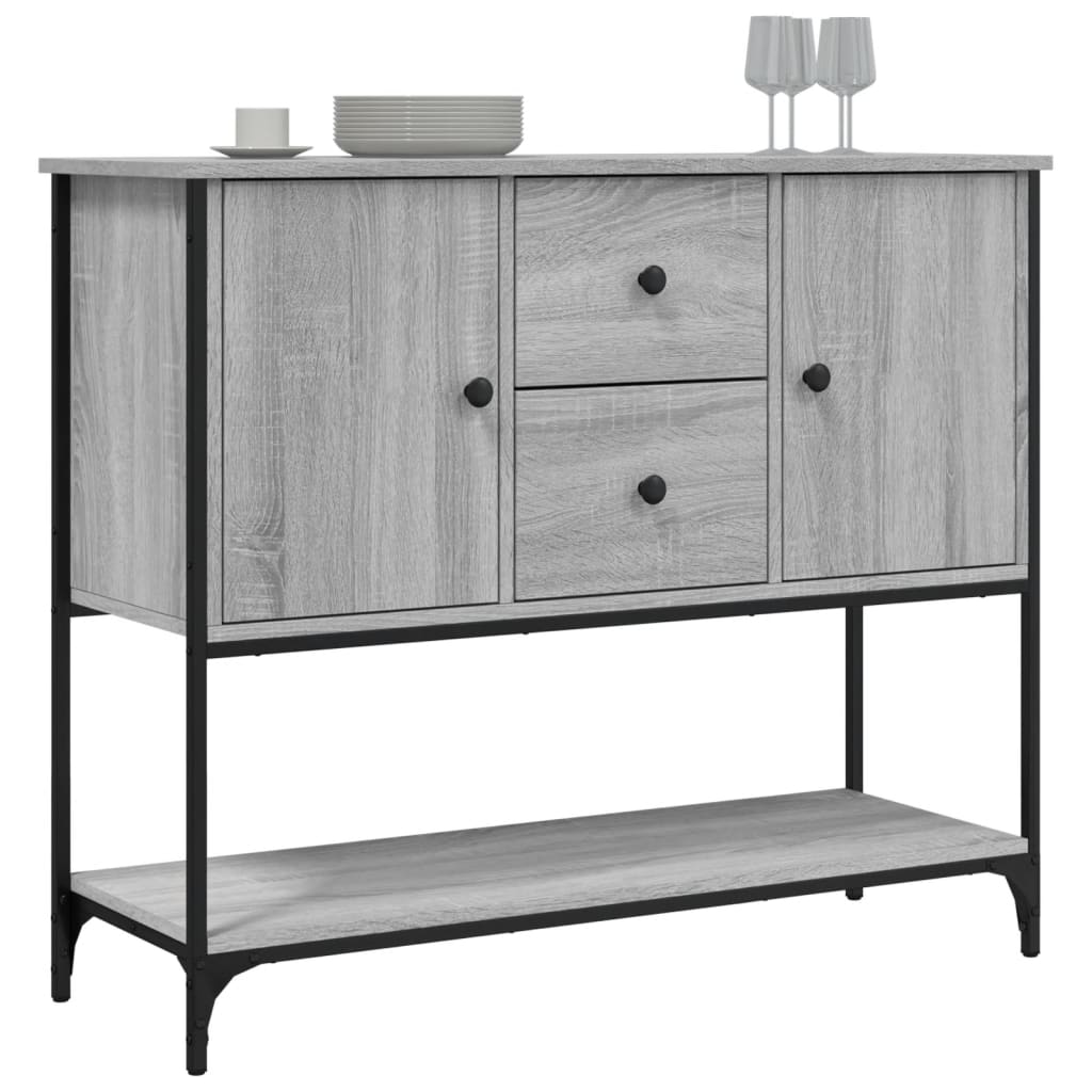 Buffet sonoma gris 100x36x85 cm bois d'ingénierie