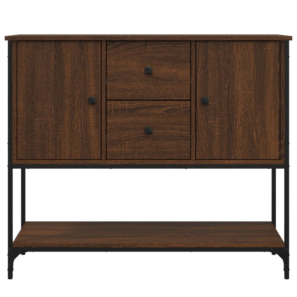 Brown oak sideboard 100x36x85 cm engineered wood