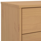 OLDEN brown drawer cabinet solid pine wood