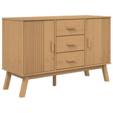 OLDEN braunes Sideboard 114x43x73,5 cm aus massivem Kiefernholz