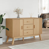 OLDEN braunes Sideboard 114x43x73,5 cm aus massivem Kiefernholz