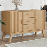 OLDEN braunes Sideboard 114x43x73,5 cm aus massivem Kiefernholz