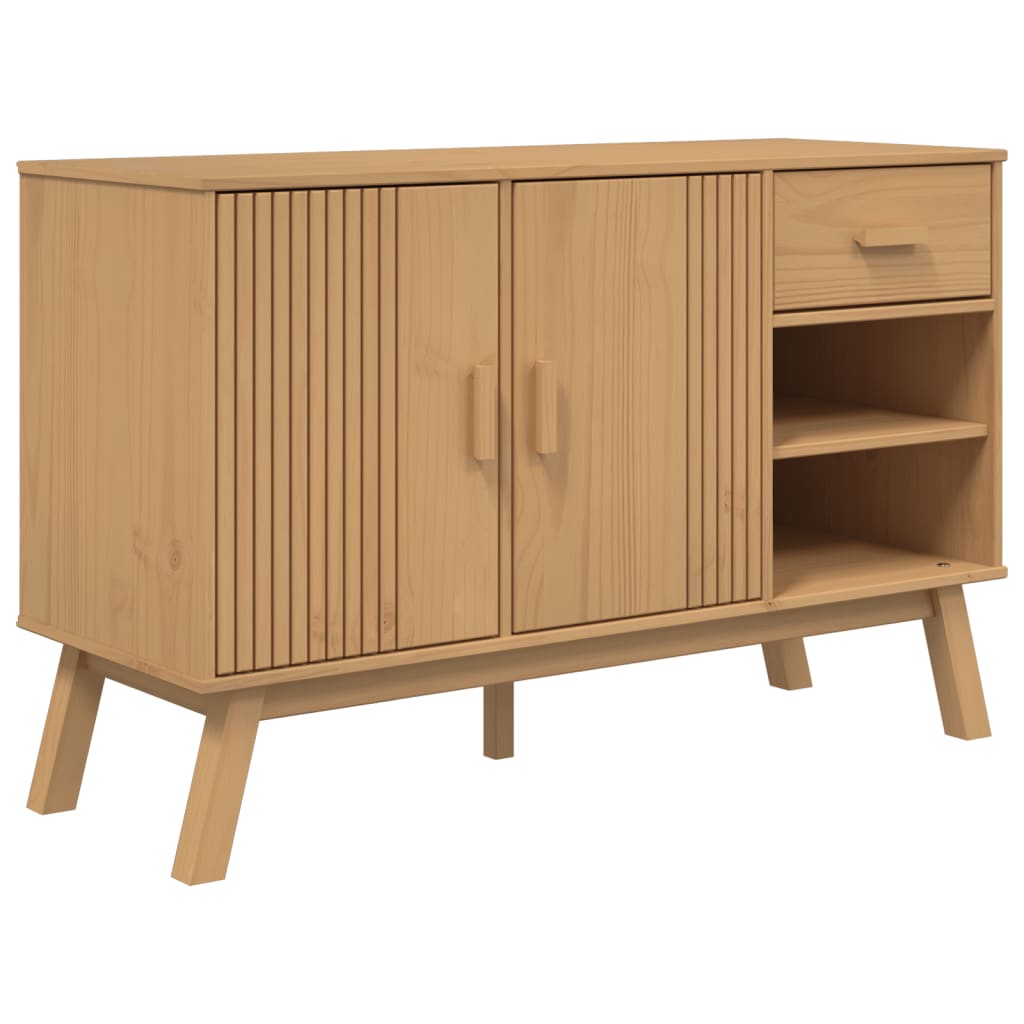 Buffet OLDEN marron 114x43x73,5 cm bois massif de pin