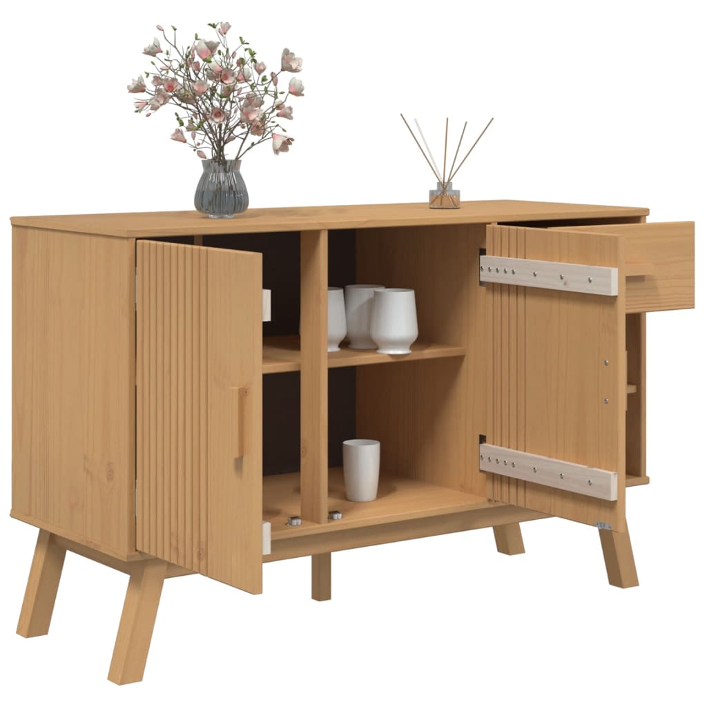 Buffet OLDEN marron 114x43x73,5 cm bois massif de pin