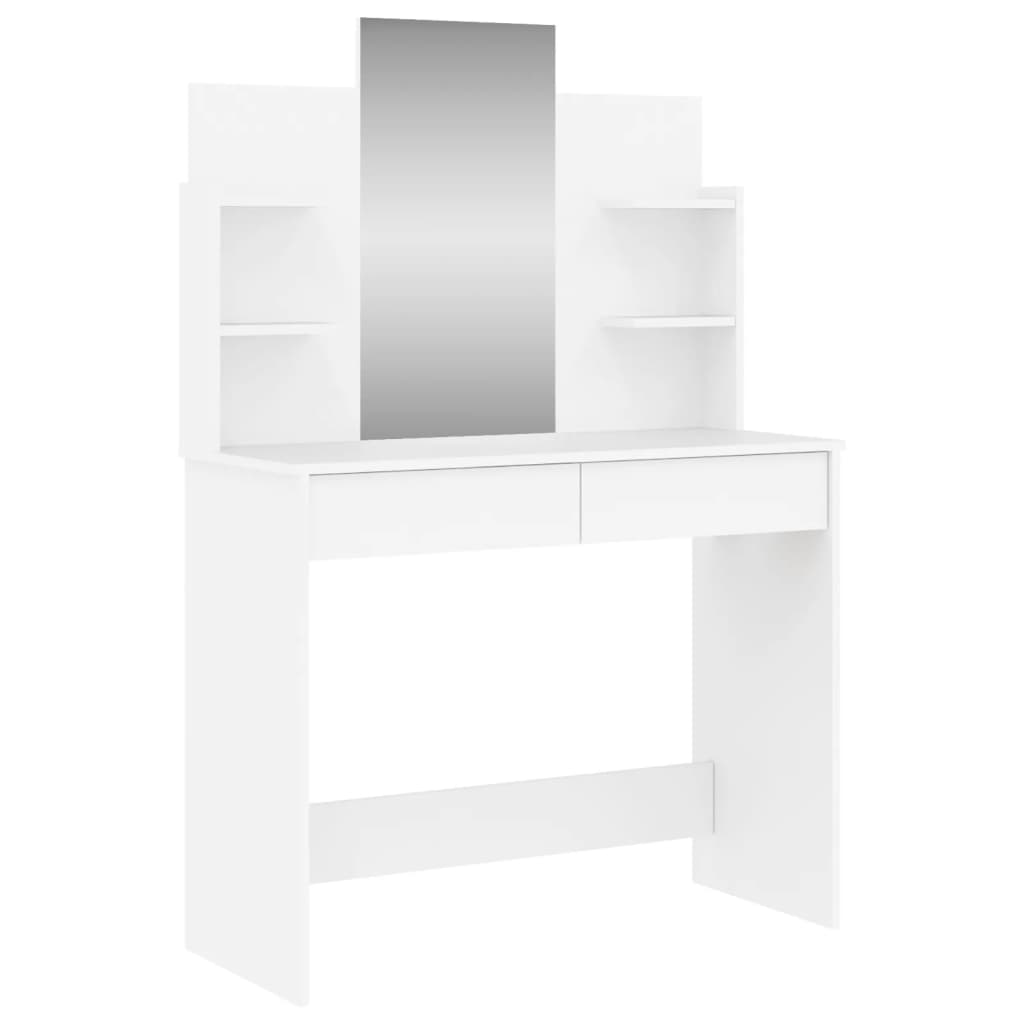 Dressing table with white mirror 96x39x142 cm