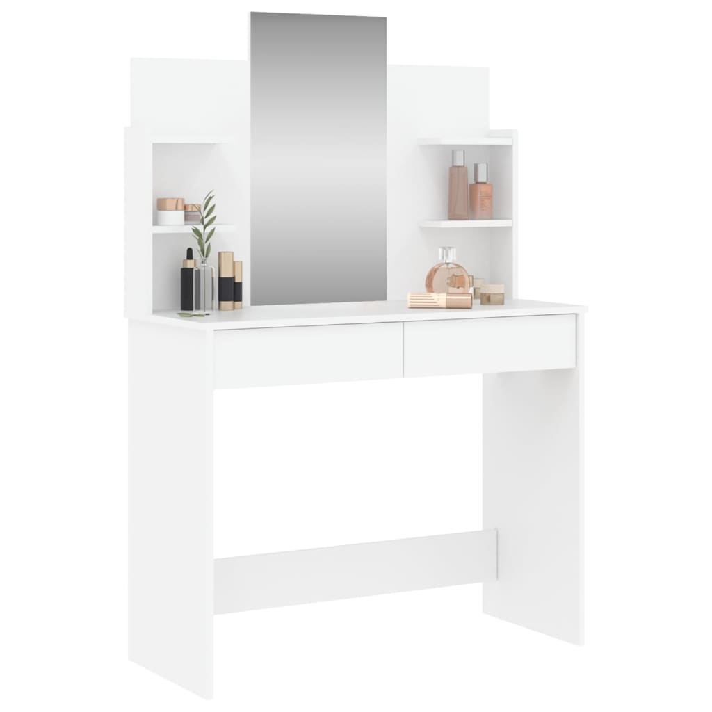 Dressing table with white mirror 96x39x142 cm