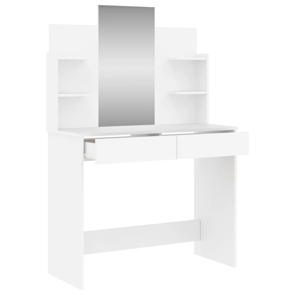 Dressing table with white mirror 96x39x142 cm