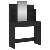 Dressing table with black mirror 96x39x142 cm