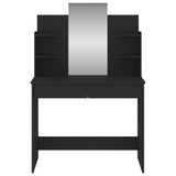 Dressing table with black mirror 96x39x142 cm