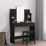 Dressing table with black mirror 96x39x142 cm