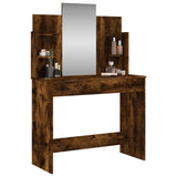 Dressing table with smoked oak mirror 96x39x142 cm