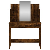 Dressing table with smoked oak mirror 96x39x142 cm