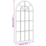 Schwarzer Wandspiegel 50x100 cm Eisenbogen