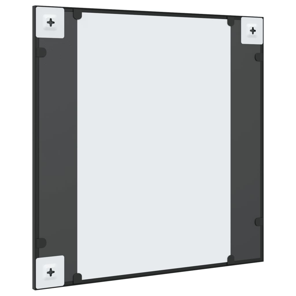 Schwarzer Wandspiegel 60x60 cm quadratisches Eisen