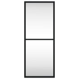 Black wall mirror 20x50 cm rectangular iron