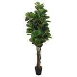 Ficus lyrata artificiel 96 feuilles 80 cm vert