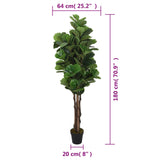 Ficus lyrata artificiel 232 feuilles 180 cm vert