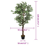 Ficus artificiel 630 feuilles 120 cm vert