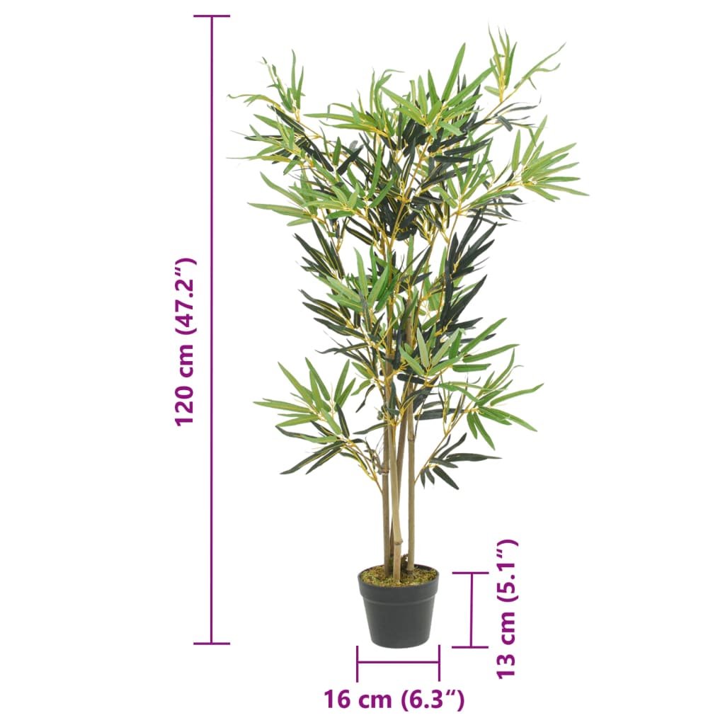 Artificial bamboo 552 leaves 120 cm green