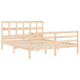 Bed frame without mattress 160x200 cm solid wood