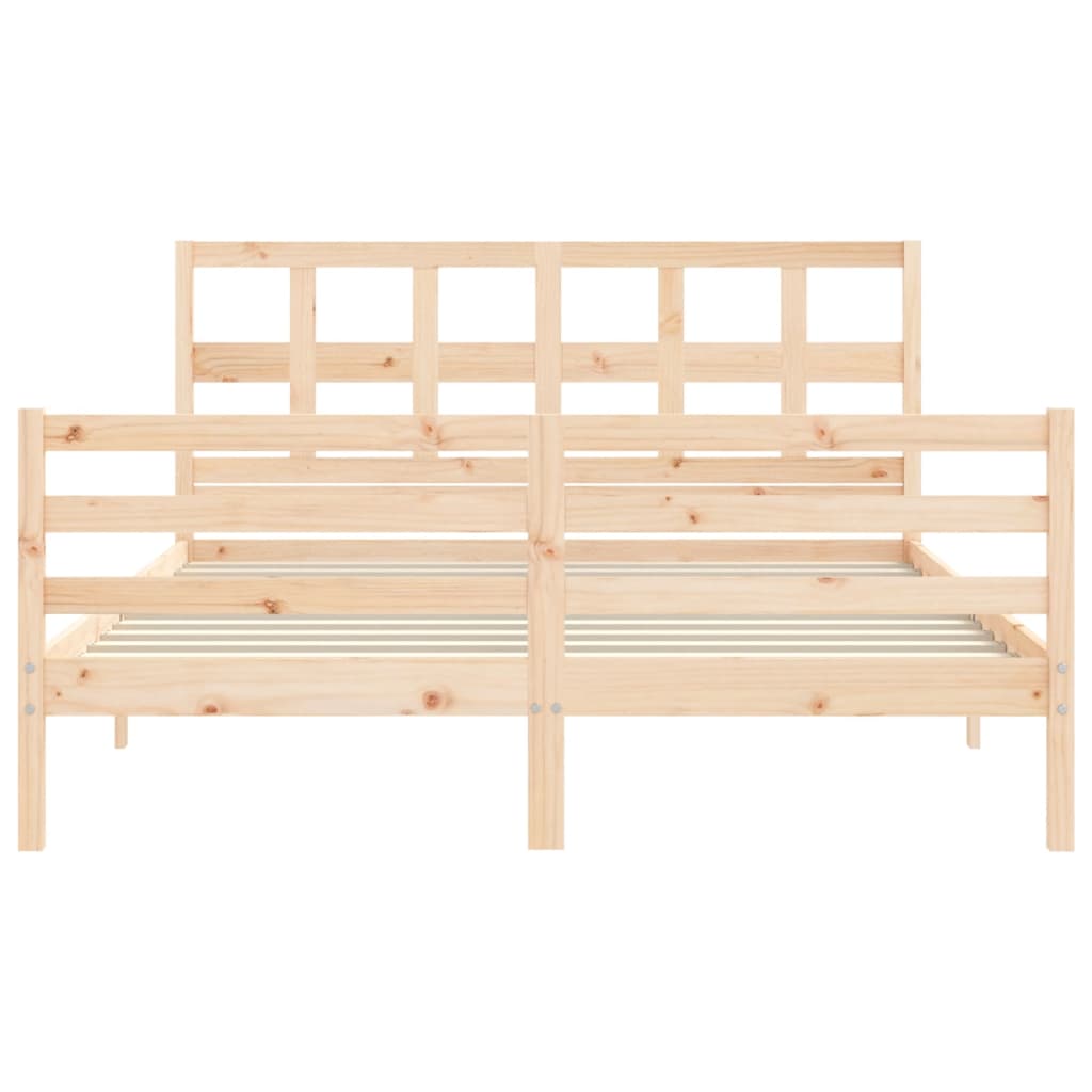 Bed frame without mattress 160x200 cm solid wood