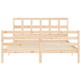 Bed frame without mattress 160x200 cm solid wood