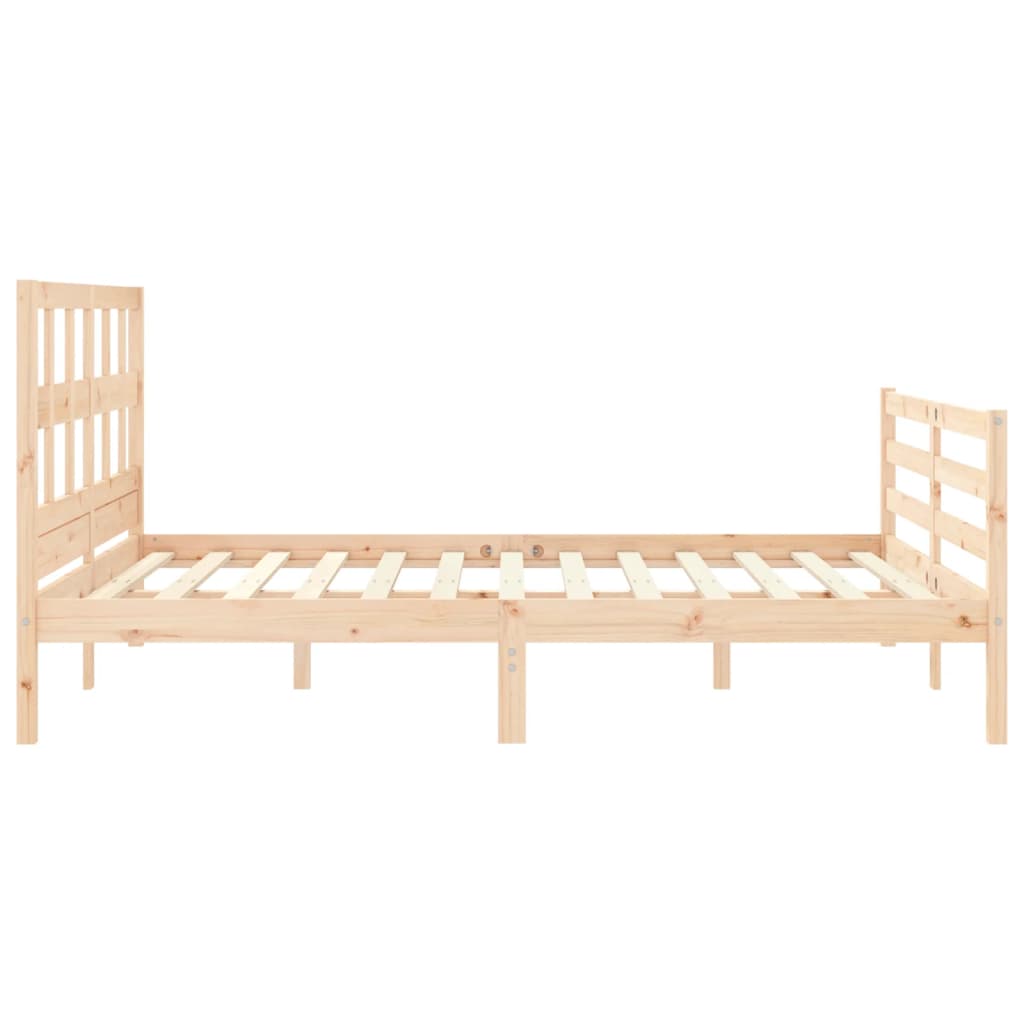 Bed frame without mattress 160x200 cm solid wood